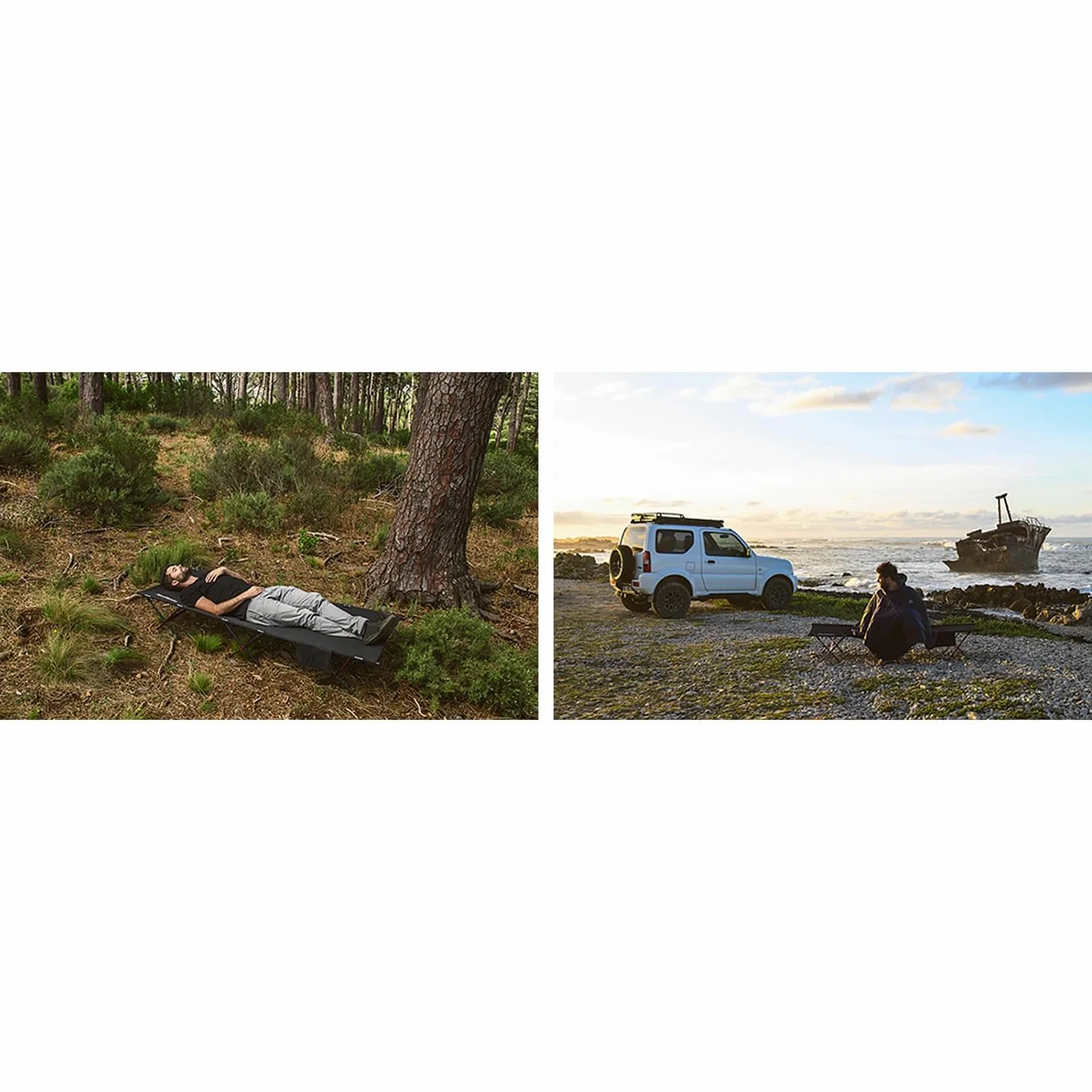 TRIZAND Feldbett Klappbar Belastbar Stabil Komfortabel bis 110kg - Tragebeutel Gästebet - Camping Zelten Schwarz - Oxford 600D - Klappbar für Gäste, Garten, Balkon, Strand