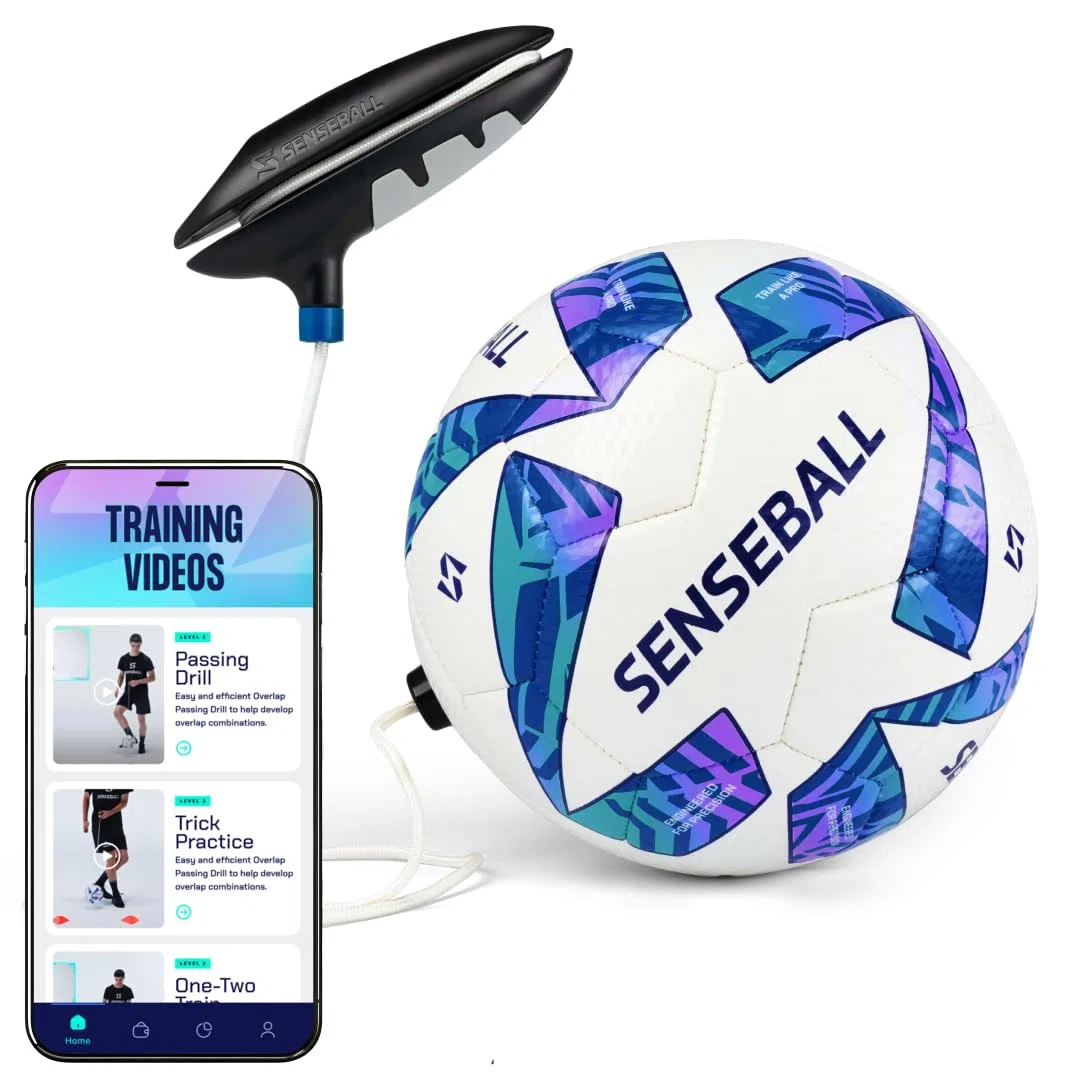 SenseBall Übungsfußball mit App - App-Gestütztes Training - Fußball Trainingszubehör & App mit 50 Übungen für Ballkontrolle & Reaktionstraining Fußball