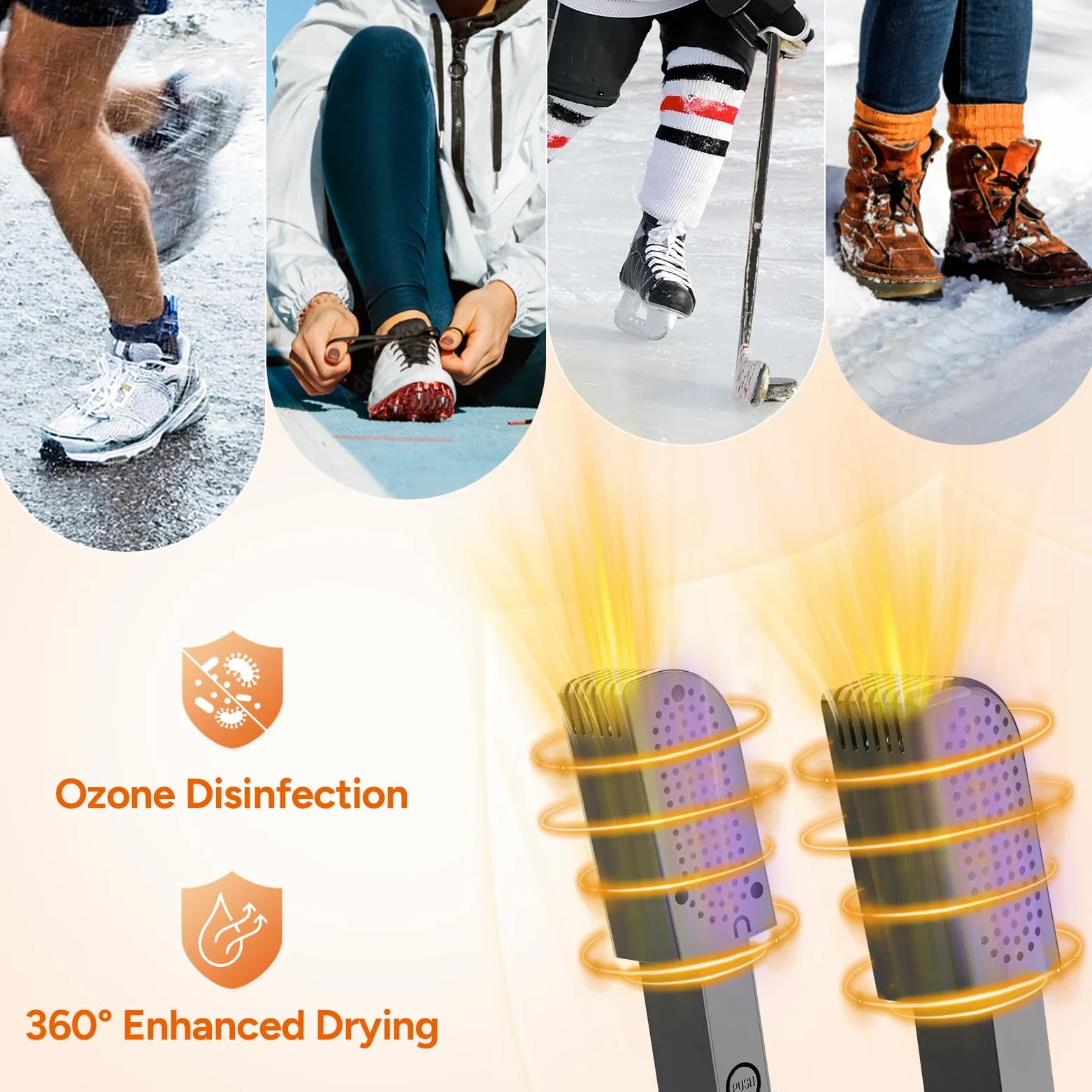 DR.PREPARE Schuhtrockner Elektrisch Fußwärmer Schuhheizung Schuhwärmer Schuhe Stiefeltrockner Handschuhtrockner Trocken mit Wärmegebläse Schnelltrocknung für Schuhe Hüte Skischuhe