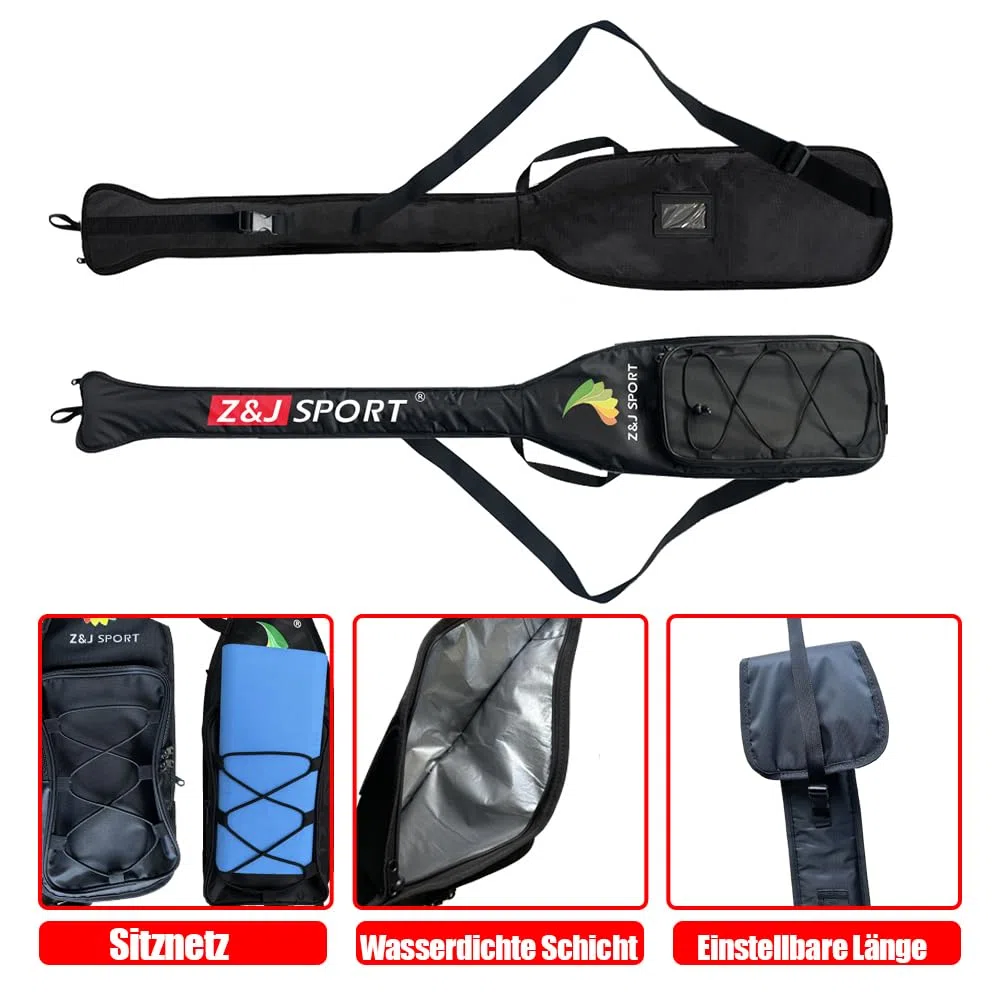 Z&J SPORT Drachenboot Paddel Tasche mit Sitz Netz Tasche große Kapazität wasserdicht Innenschicht
