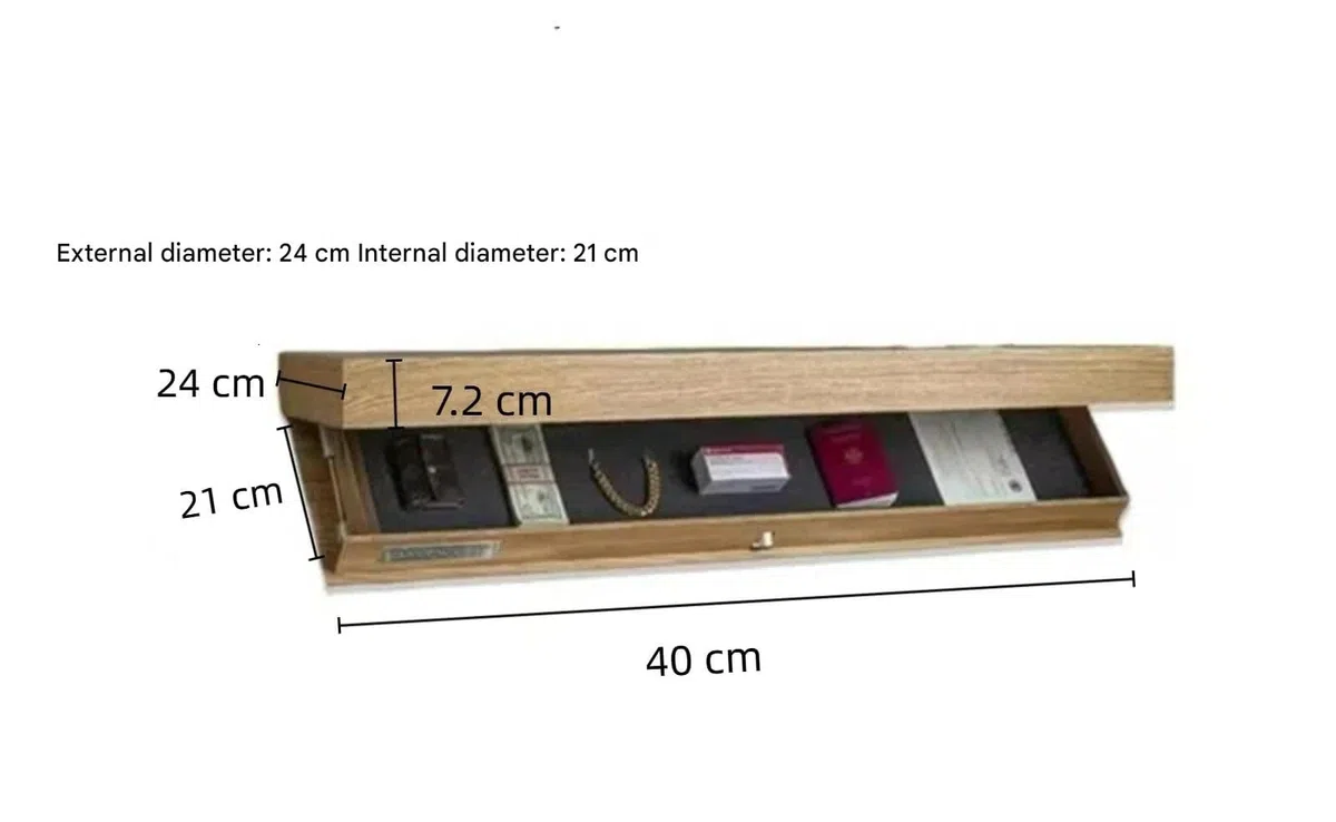 Versteckter Waffensafe, schwebender Waffensafe, Design Regal mit Geheimfächern, Wandmontage, kompakte Waffenaufbewahrung im Wohnzimmer