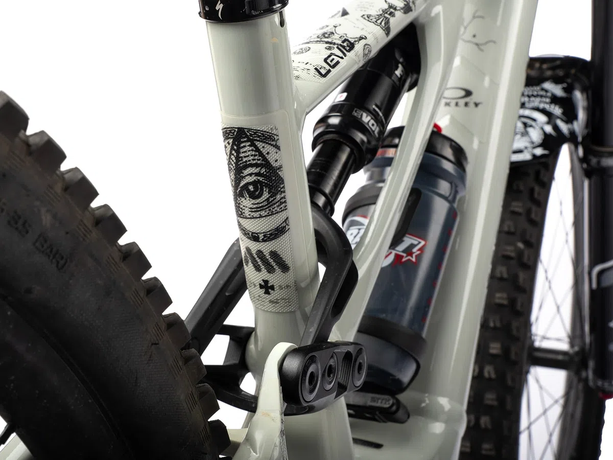 All Mountain Style Fahrrad Rahmenschutz Universeller MTB Rahmenprotektor, 10-teiliger Satz, Hochfester Honigwaben-PVC, Gelbfrei, Fahrradschutz