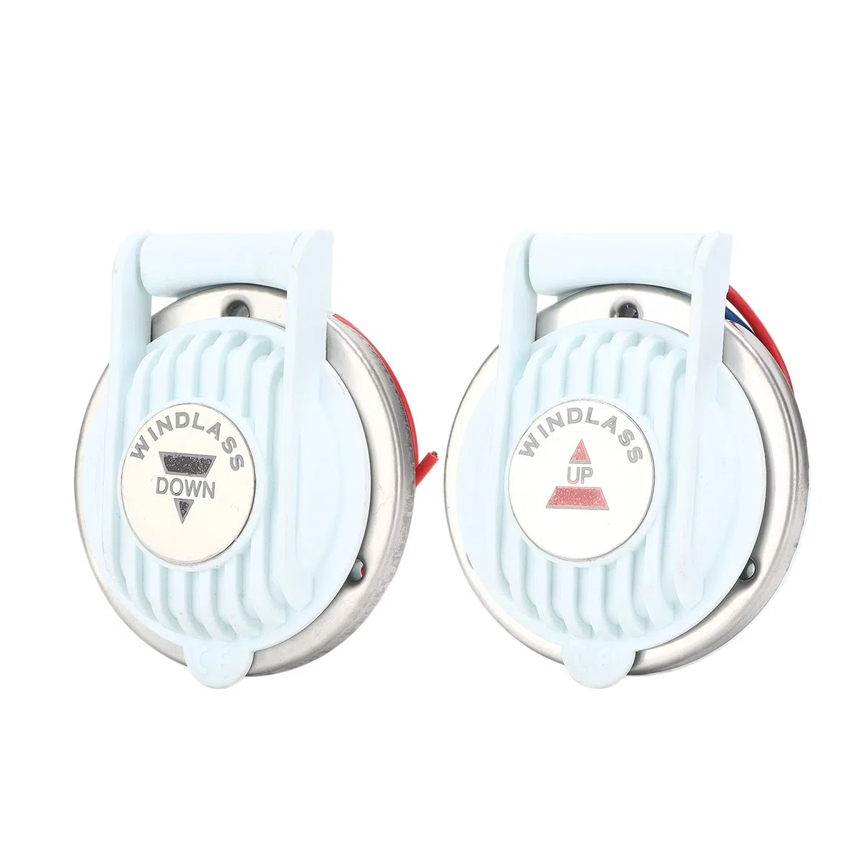 Ankerfußschalter, Ankerwinde Fußschalter DC 12V/24V Weiß Hands Universal mit aufklappbarer Schutzhülle für Schiff