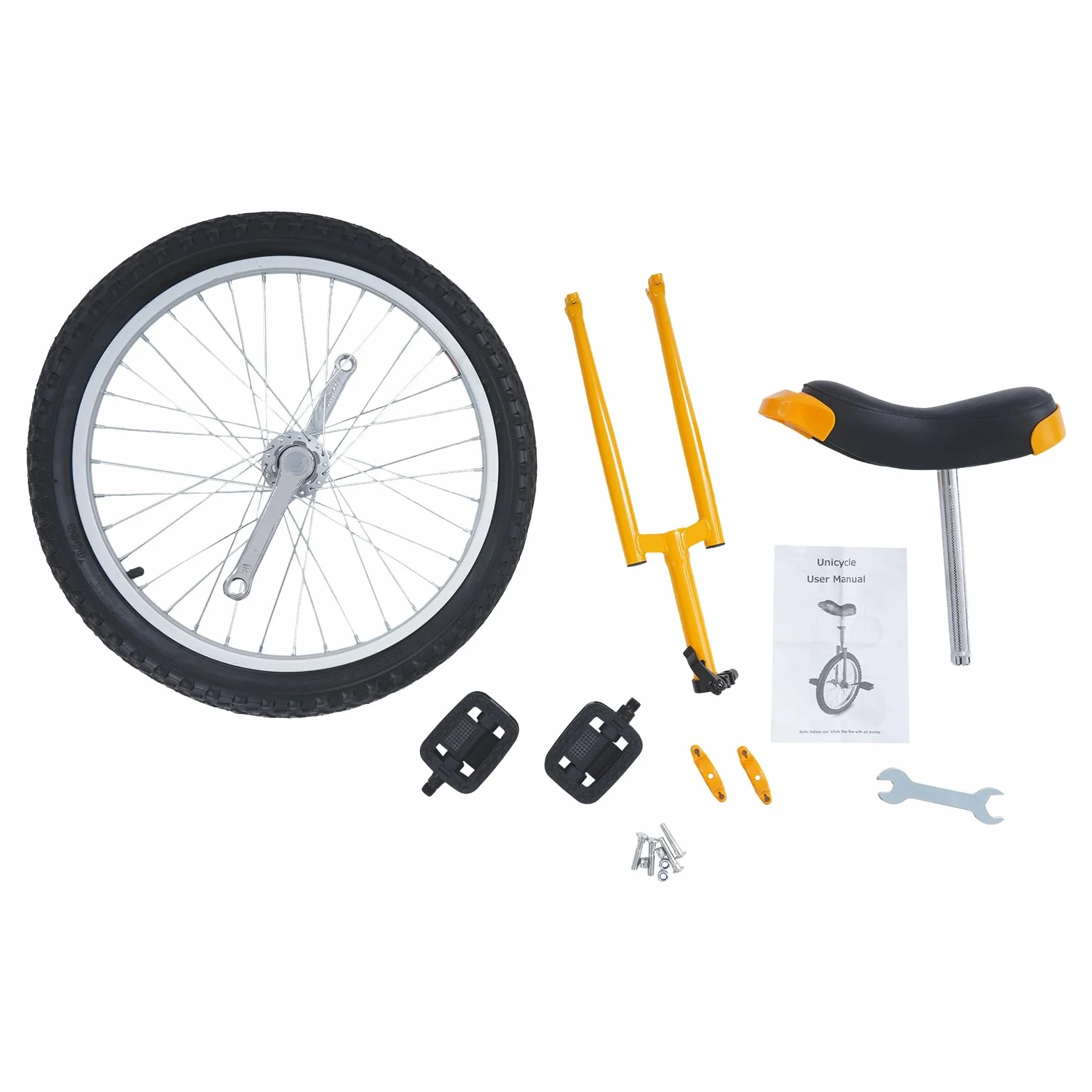 20 Zoll Unicycle Unisex Einrad Fahrrad mit Griffen, Laufrad Balance Training max.75kg Einradständer 78-90 cm Höhenverstellbar