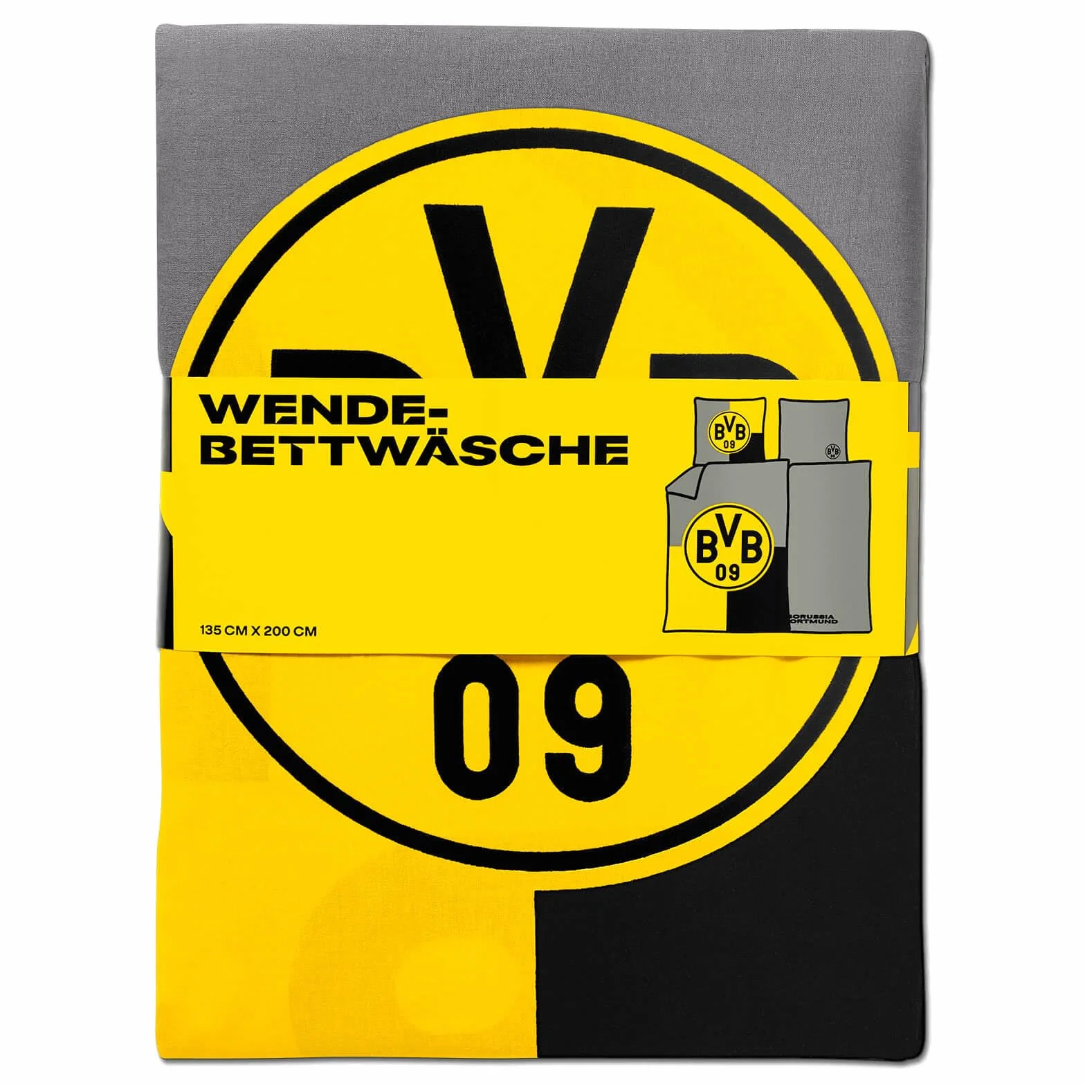 Borussia Dortmund BVB Wendebettwäsche schw./gelb