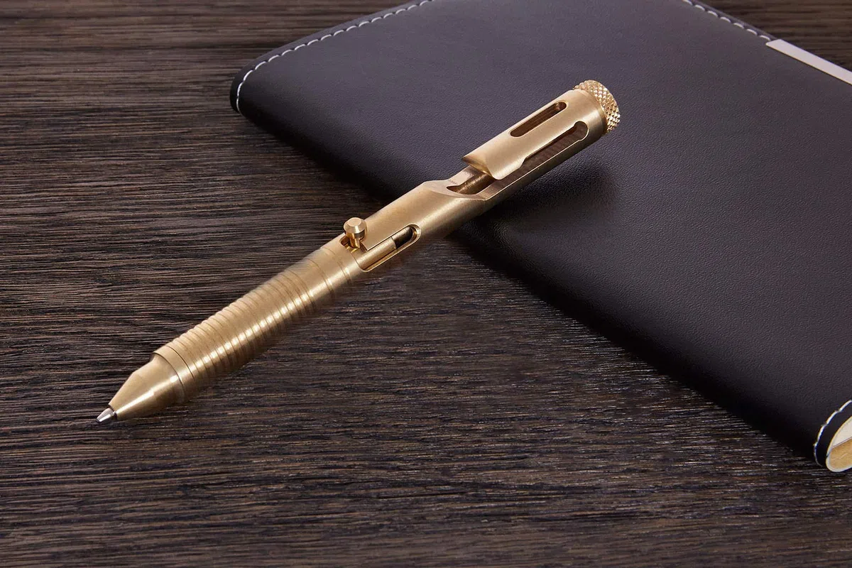 Böker Plus CID cal .45 Brass Tactical Pen, 1 Stück (1er Pack)