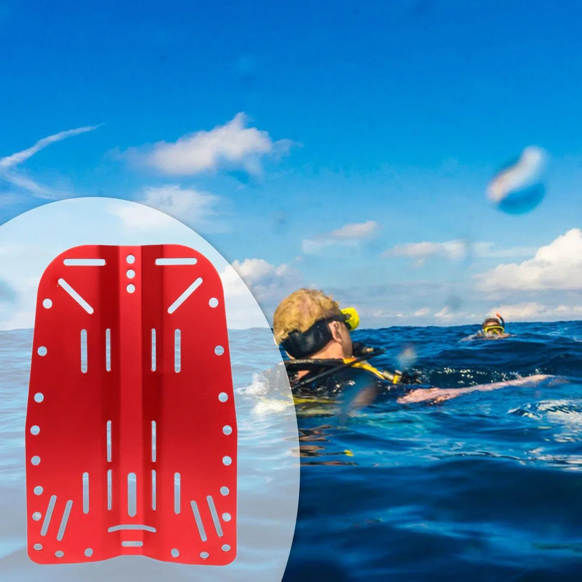 Tauch-Aluminium-Rückplatte für Sommer, Tauchen und Reisen, leichte BCD-Ausrüstung, Tauchen, Backplate Schnorcheln, praktisches Tauchen, Auftriebszubehör, Unterwasser-Tankhalter