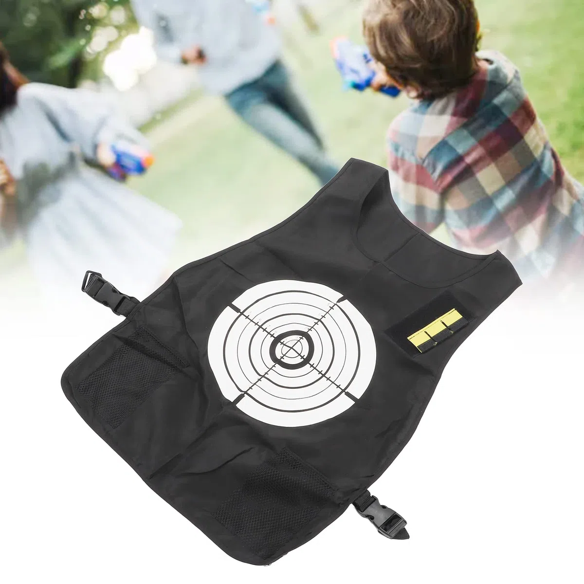 Wasseraktivierte Zielweste, Sommer-Wasserkampfzubehör, Spielzeug mit farbwechselndem Wertungsbereich, schnell trocknend, wiederverwendbar, Design für Erwachsene und