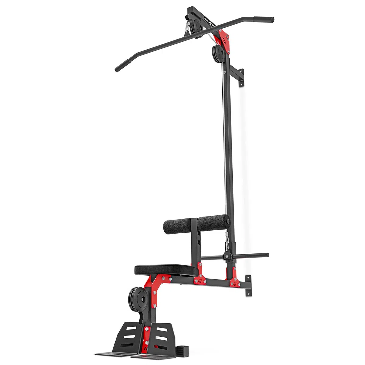 Marbo Sport - Latzug Station, Klimmzugstange Hantelbank - Kraftstation für Zuhause - LAT-Machine MH-W102 2.0 - Sportgeräte Fitnessgeräte für Zuhause - Kabelzugstation Kabelturm Homegym Trainingsgeräte
