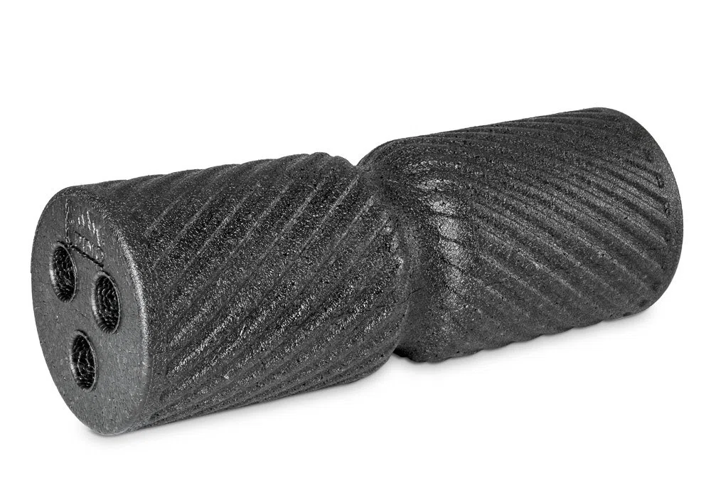 PINOFIT Faszienrolle Pro – Massagerolle für den Rücken zur Selbstmassage der Faszien – mit ergonomisch geformter Kerbe – inkl. Übungsposter