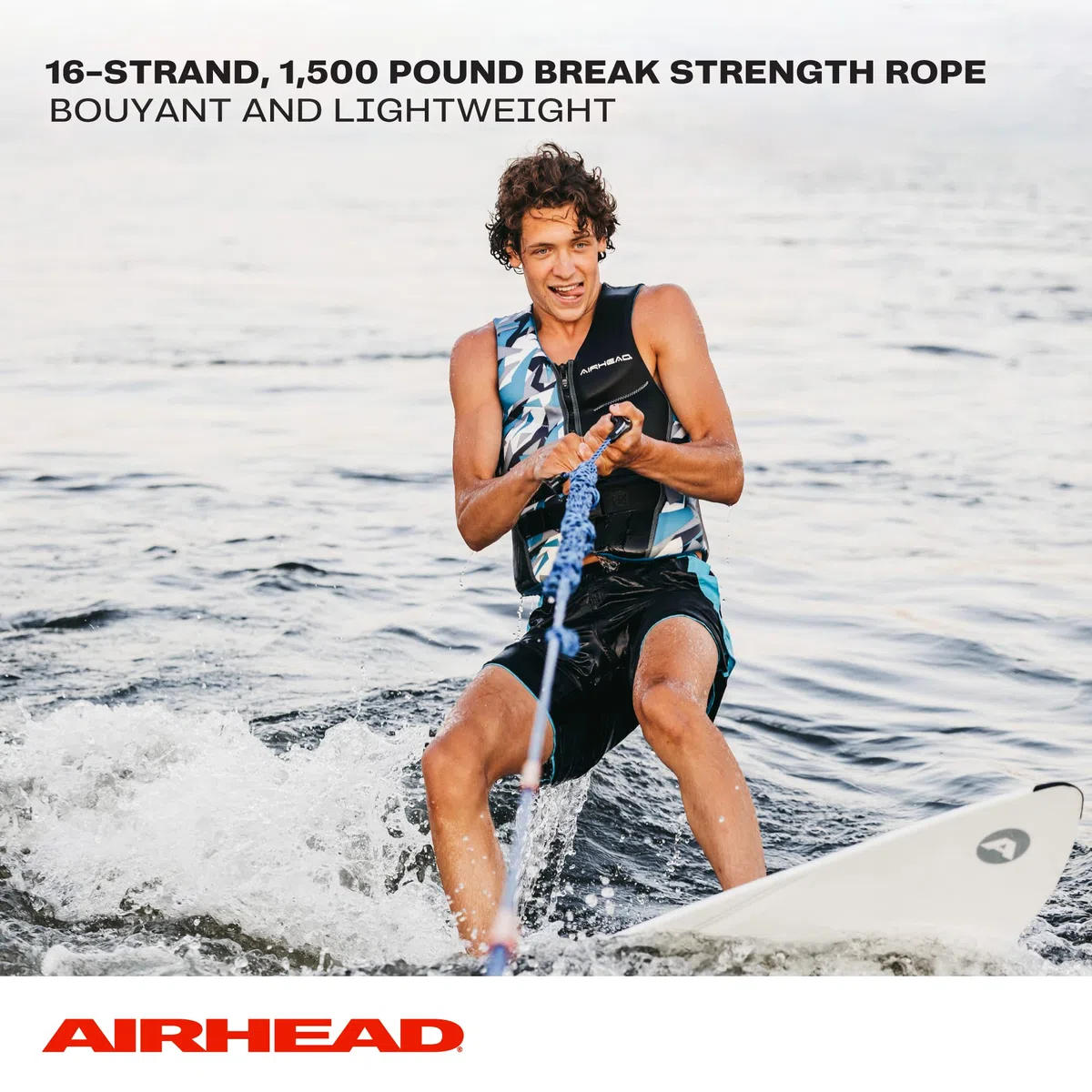 Airhead Spiralgeflecht Wakesurf-Seil, 3 Abschnitte, 4,8 m