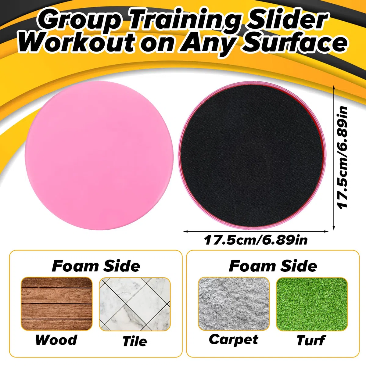 20 Stück Core Sliders Bulk Exercise Glider Discs Geschenke für Gruppentraining, Kurse, Fitness, Slider, Workout, doppelseitige AB-Pads für HIIT Gym Teppich Hartholzboden