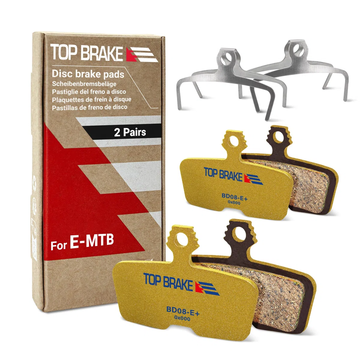TOP BRAKE Scheibenbremsbeläge kompatibel mit SRAM AVID Code R RE RSC, DB8, Motive | MTB eMTB Downhill Trail Enduro All Mountain | 2026 iF Design Award