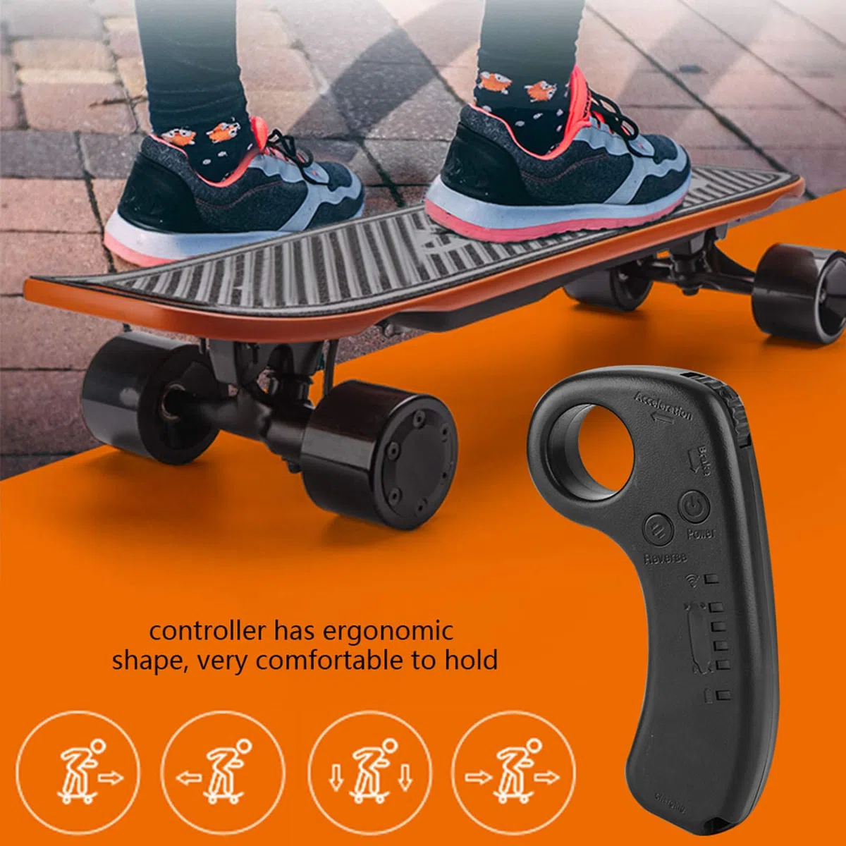 BuyWeek Elektrisches Skateboard ESC Kit, 430W 36V 3000 U/min 35 km/h Doppelantrieb mit Fernbedienung