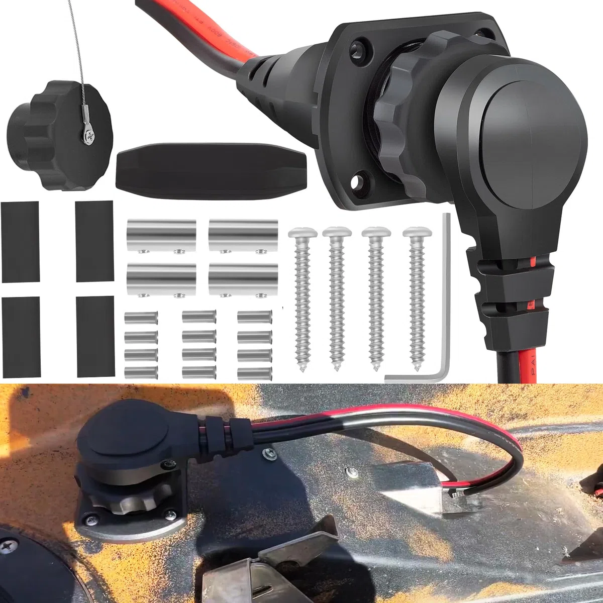 1865128 1865120 MKR-26 MKR-28 für Minn Kota Süß- und Salzwasser Trolling Motor Stecker und Buchse Marine Batterie Zubehör