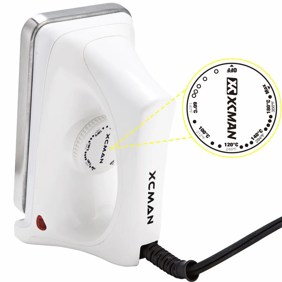 XCMAN Ski Snowboard Wachsbügeleisen Heißwax Bügeleisen 230 Volt 1000 W Rautenstruktur - Welche die Waxverteilung und -komprimierung optimiert