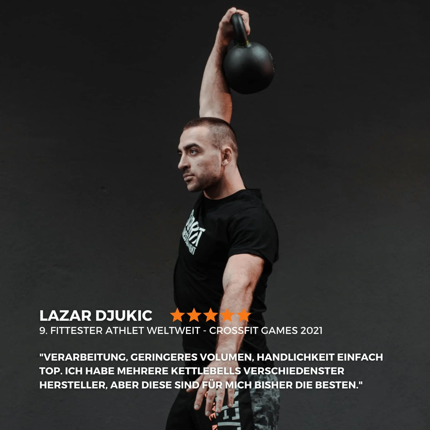 SUPRFIT Econ Kettlebells - Pulverbeschichtete Kugelhantel aus Gusseisen für Kraft- & Crosstraining - Ideal zum Reißen, Stoßen & Drücken, Perfekt als Kettlebell Set, Gewicht: 4-48kg, Schwarz lackiert