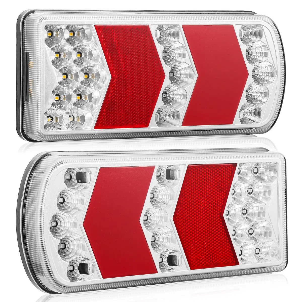 LED Rückleuchten Set für Anhänger 12V/24V, Wasserdicht Anhänger Beleuchtung Rücklichter für Wohnwagen PKW LKW Traktor (7-in-1 Anhaenger Rücklicht Komplettset)