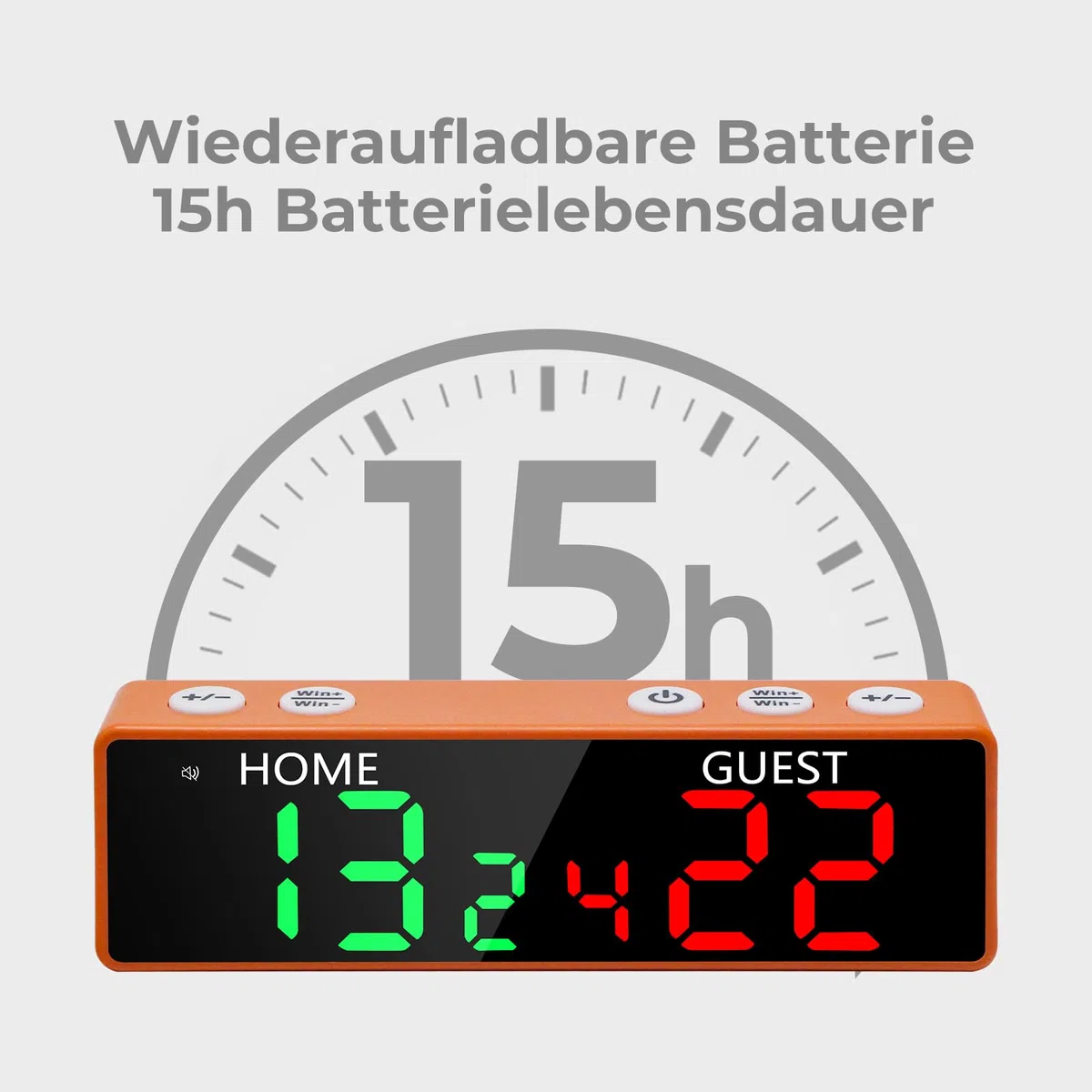 Mini Digital Scoreboard 13x2.35x3.9cm - Tragbare Elektronische Anzeigetafel mit Summer für Turnier-Punktestand, 6-Stellige Anzeigetafel für Tischspiele, Tischtennis, Basketball, Cornhole