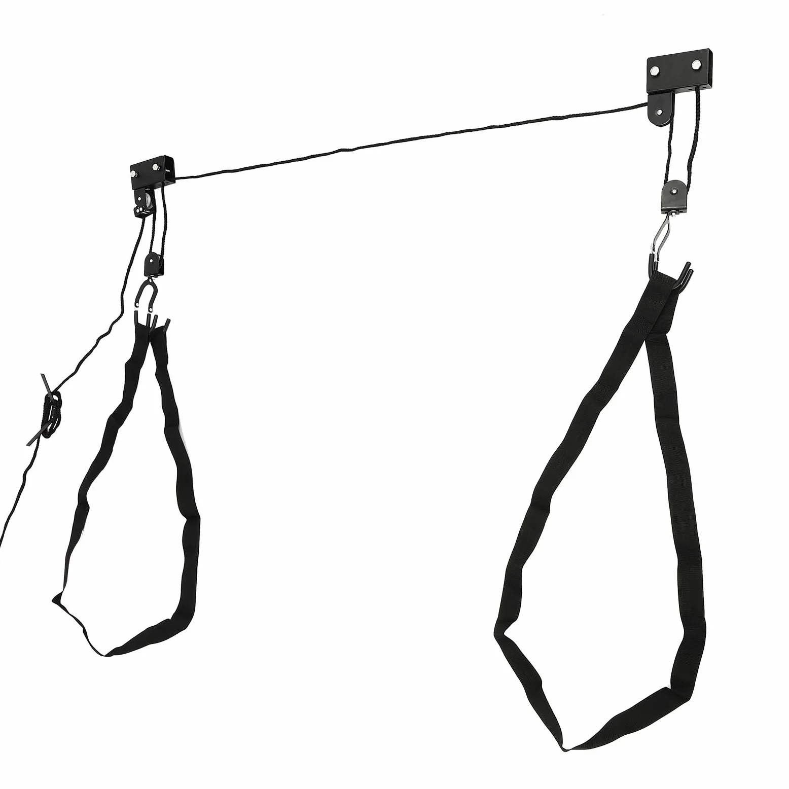 2pc Universal Deckenlift als Halterung Fahrradlift Kanu Kajak 57kg Fahrräder Halter Garage Leiter Fahrrad Deckenhalterung für Fahrräder, Kanus, Kajaks bis 45kg mit Haken und Flaschenzug