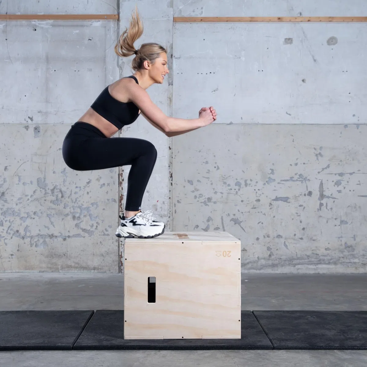 VirtuFit Holz-Plyo-Box 3-in-1 - Klein - 40 x 45 x 50 cm - Jump Box - Plyometrische Speungbox