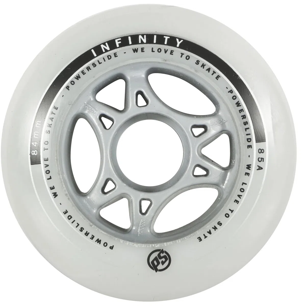 Powerslide 84mm 85a Infinity II Speedrolle klar-grau weiß, 84 mm