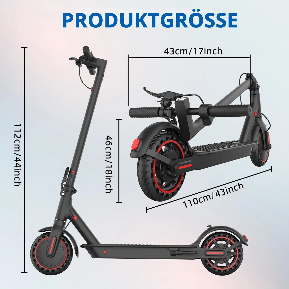8,5 Zoll Elektroroller, E-Roller mit Straßenzulassung,3 Geschwindigkeitsmodi, 10,4 Ah Klasse A Akku, mit App-Steuerung,35 km Reichweite & 120 kg Tragkraft
