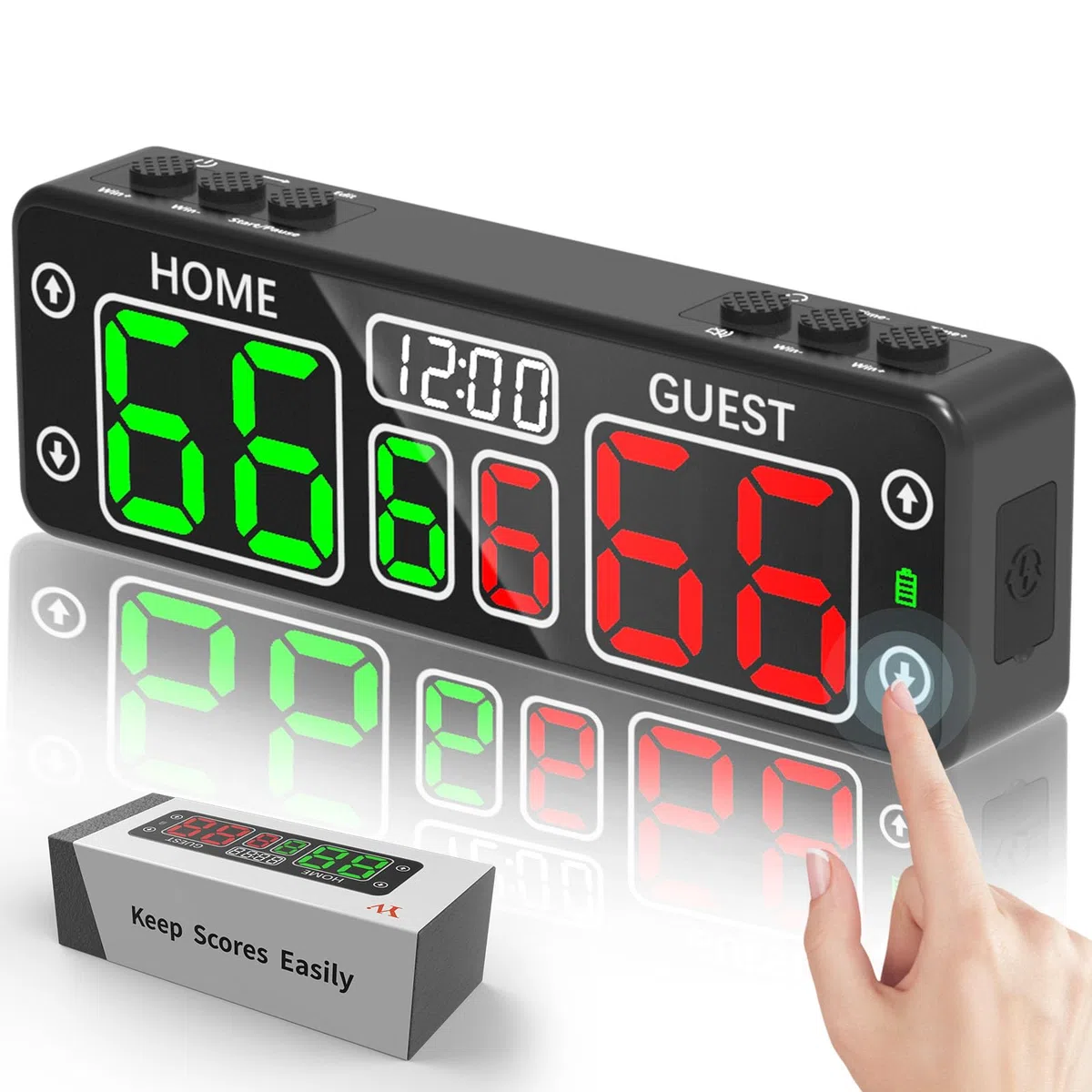 YZ Digitale Anzeigetafel mit Timer, Mini-Magnetanzeige, elektronisch, LED, tragbar, Punktezähler, Basketball, Cornhole Scoreboard, für Indoor- und Outdoor-Spiele