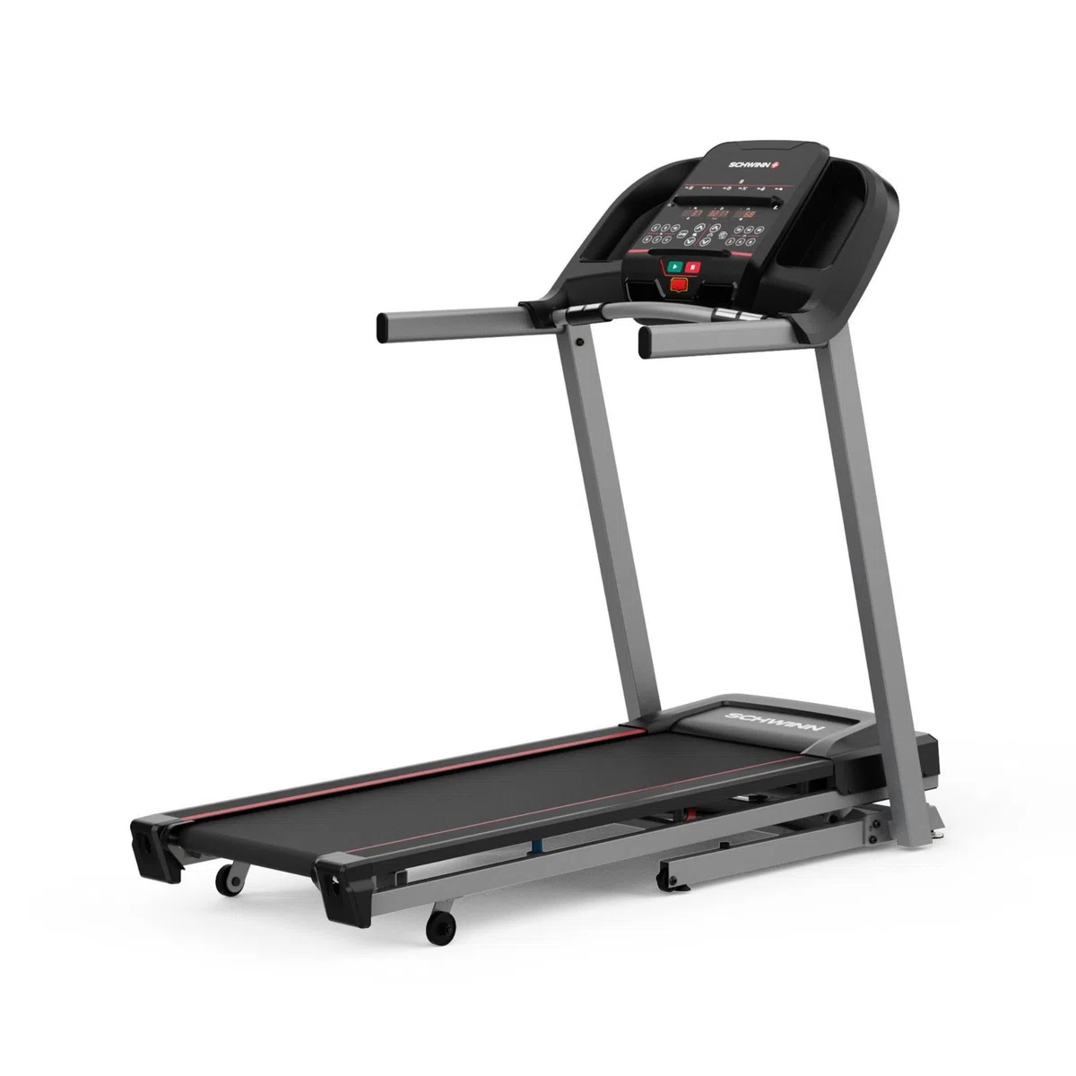 Schwinn Laufband Serie – elektrisch klappbar mit Bluetooth FTMS, kompatibel mit JRNY, Zwift & Kinomap – bis zu 18 km/h, SoftDrop, leise für Zuhause