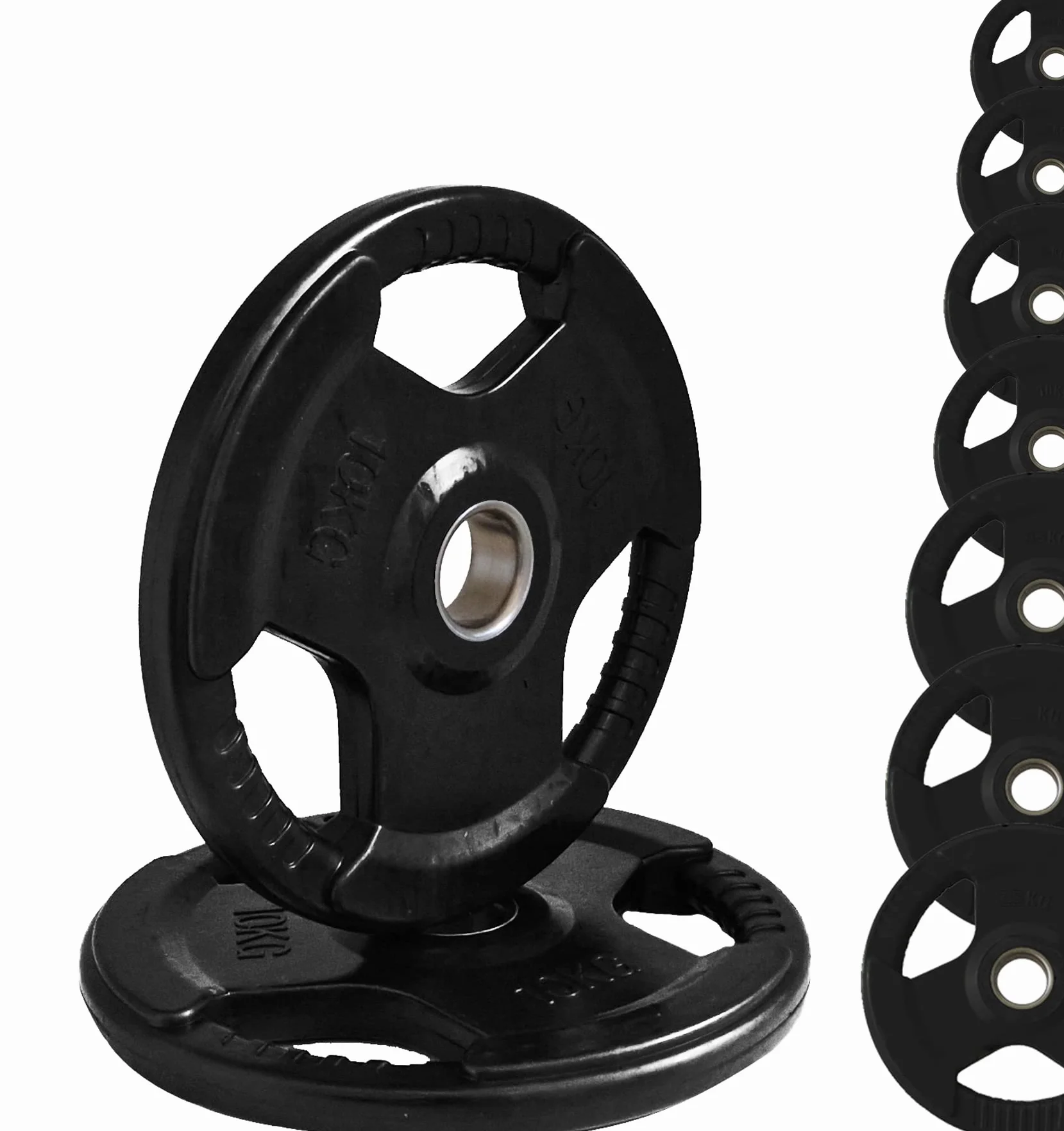Olympionische Gusseisenscheiben, Loch, Ø50 mm, für Fitnessstudio und Heimgymnastik, 1,25 bis 25 kg, für Lenker und Hanteln