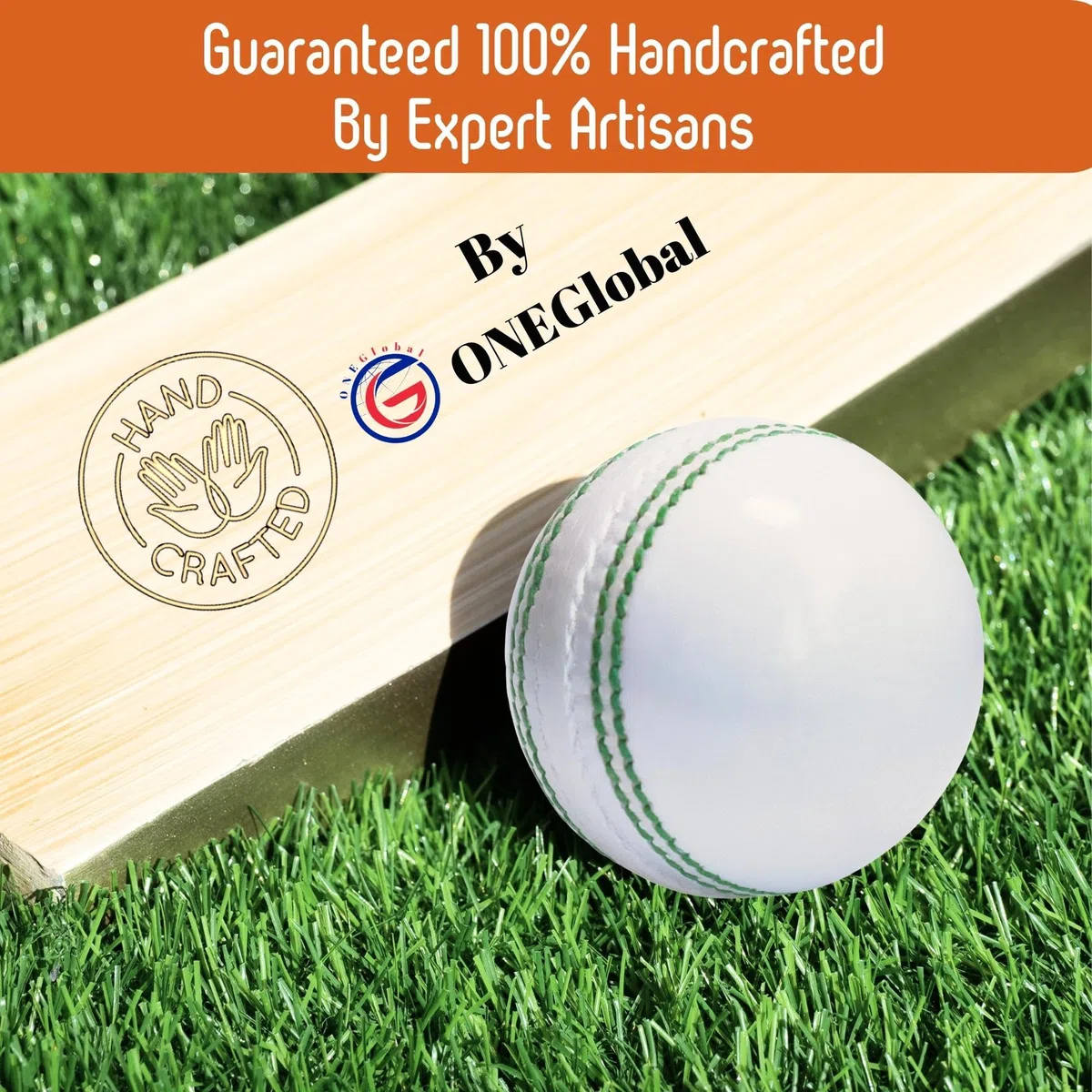 Premium Leather Cricket Ball | 100% Handcrafted, 156g - 5.5oz, 4-Piece Construction & Premium Tanned Leather | Ideal for League Matches, Tournaments, Net Practice