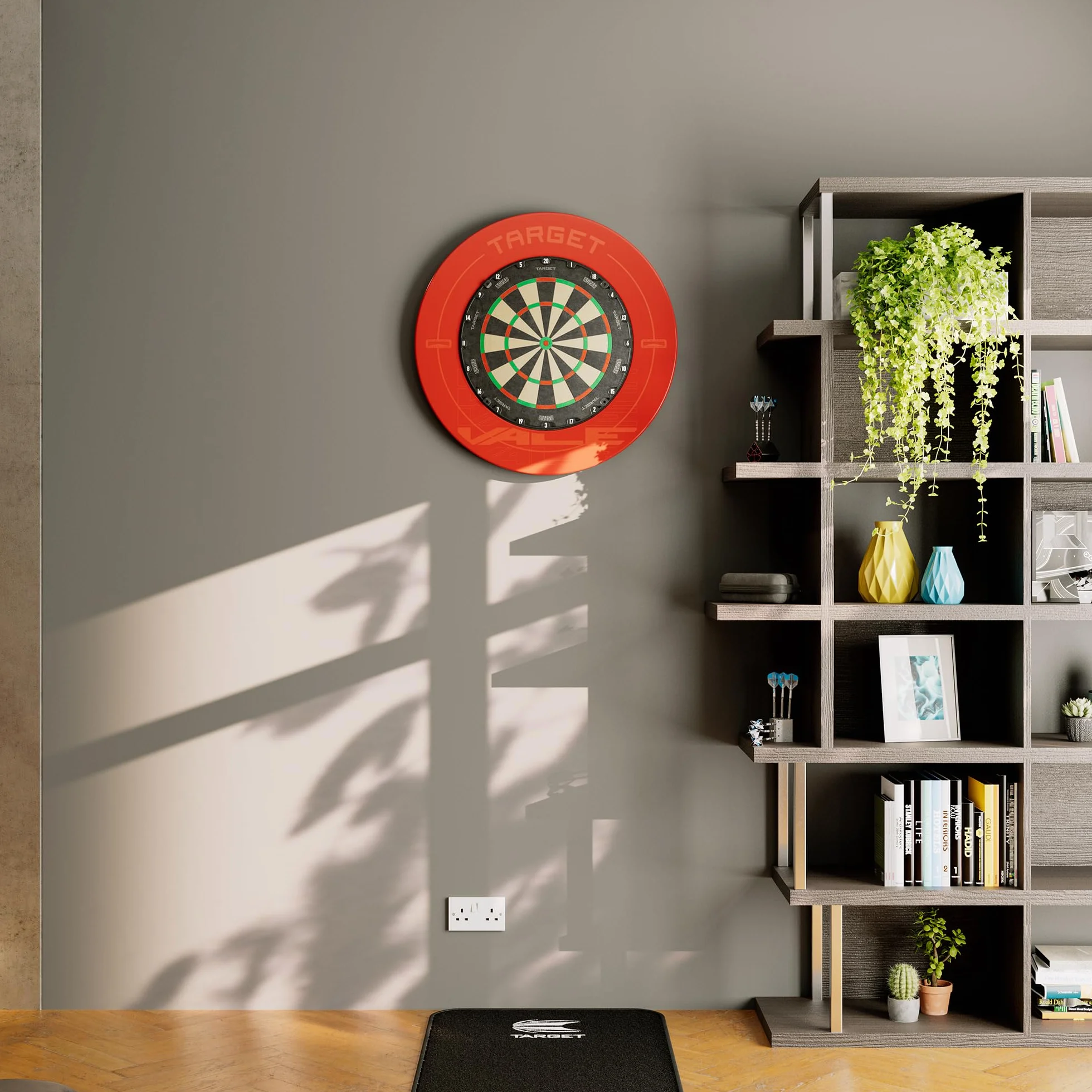 Target Darts Aspar Dartscheibe | Steel Tip Dartboard mit selbstheilendem Sisal, drehbarem Zahlenring und dünnem Draht | Turnier-Dartscheibe in Wettkampfgröße | Darts Zubehör