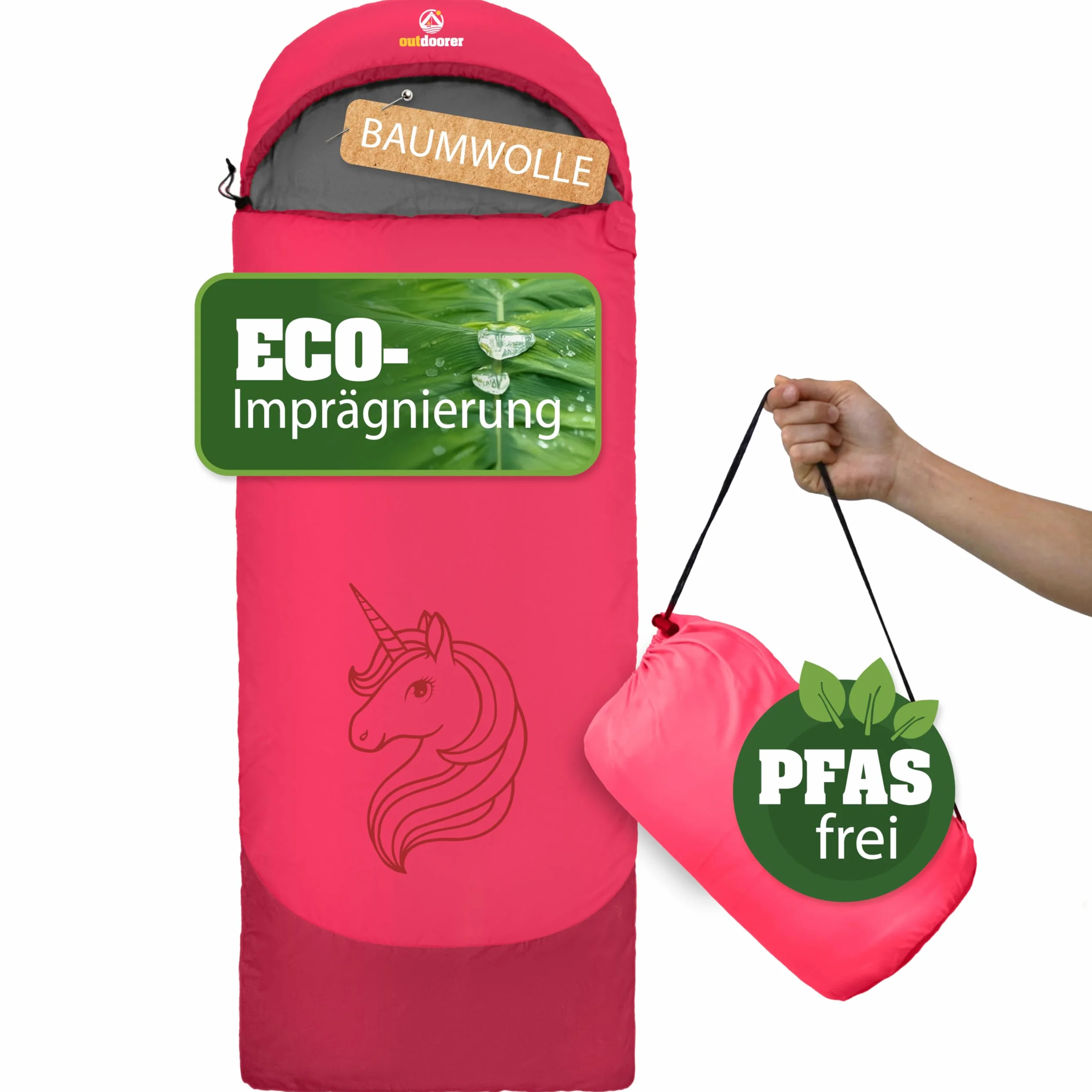 outdoorer Kinderschlafsack Dream Express - Deckenschlafsack für Kinder, mit Baumwolle gefüttert