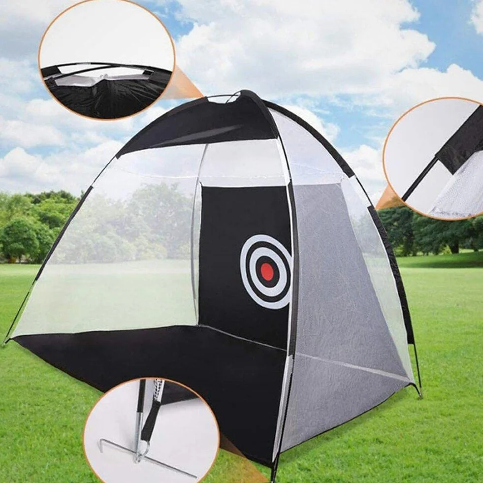 Hrippy Golf Schlagen Net 2m Golf Schlagen Übung Netto Tragbares Golftraining Ausrüstung Streikkäfig Für Innengartengolfzubehör