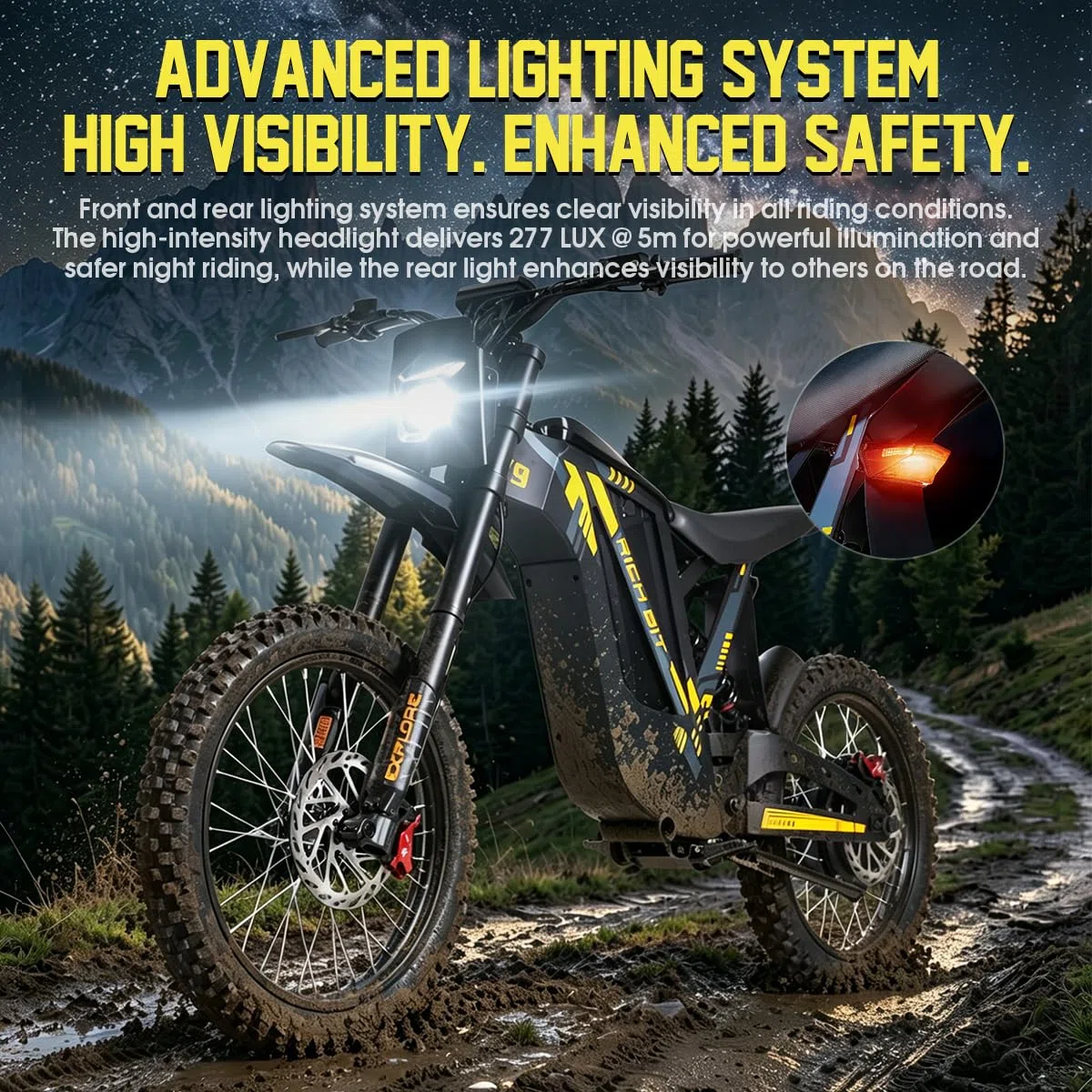 V9 Elektromotorrad für Erwachsene, Akku 48 V, Autonomie 60 km, Räder mit 17 Zoll, Aluminiumrahmen, Motocross, Erwachsene, Drehmoment 80 Nm, doppelte Federung