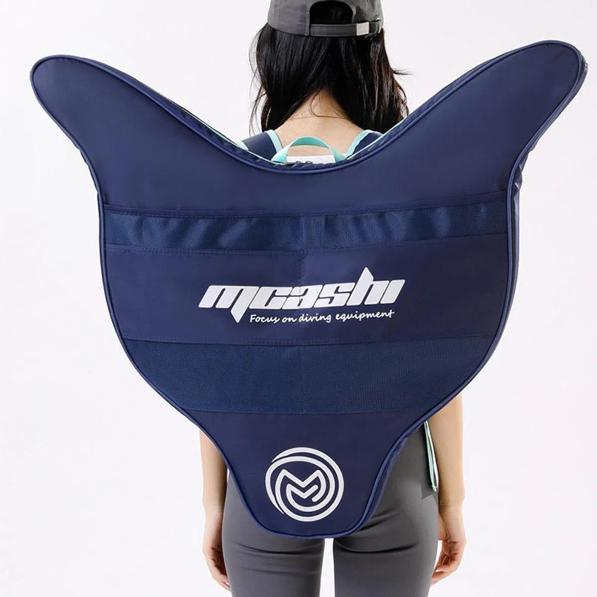 Meerjungfrau Flossen Rucksack Schwimmen Monoflosse Tasche Badeflossen Aufbewahrung Tauchsport Rucksack Nylon Schaum für Tauchen Schwimmen Alltag Reise