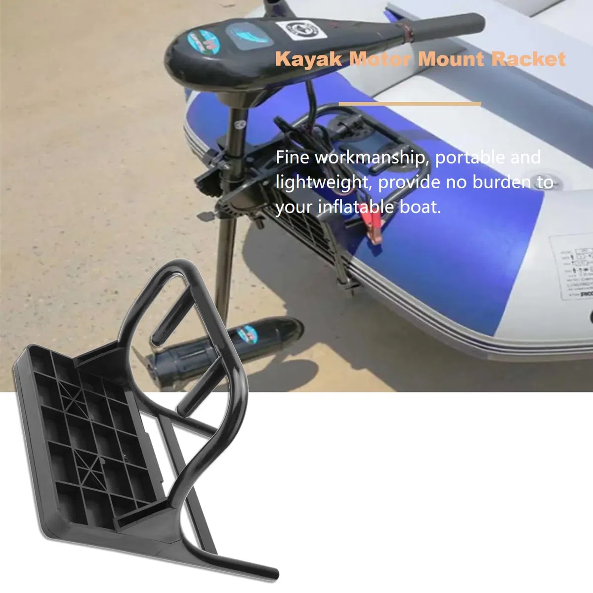 Schlauchboot Motorhalterung und Anglerkajak Motorhalterung für Schlauchboote und Fischerboote - Externe Universal Motorhalterung mit Installationszubehör