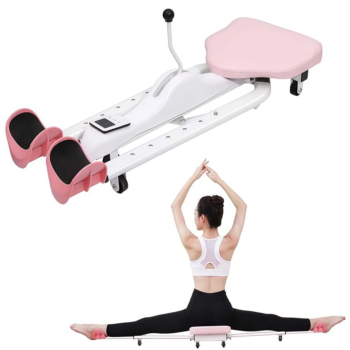Beinspagat-Trainingsmaschine mit Timer, Beinstrecker-Spaltmaschine, vielseitige Beinstrecker-Ausrüstung zur Flexibilitätserweiterung, Dehnungsausrüstung für Ballett, Yoga