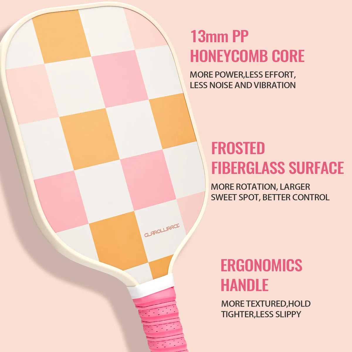 Pickleball Paddles Set of 2 | 4 Pickleball Rackets, USAPA Approved Pickleball Set, Fiberglass | Carbon Fiber Surface & 13 mm PP Honeycomb Core,4 Indoor & Outdoor Pickle Balls