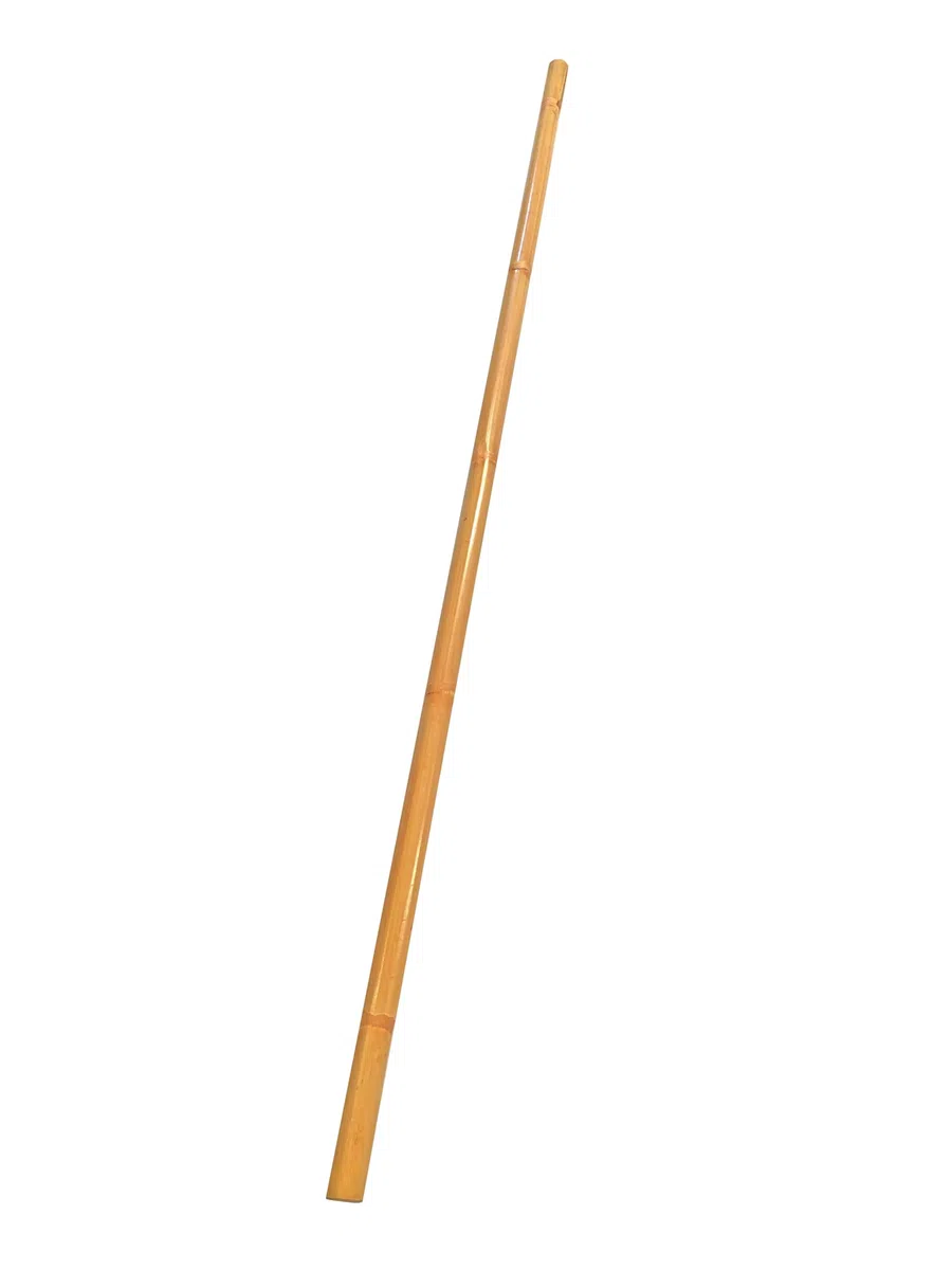 Jo Stab Rattan ungeschält - 127 cm - mit Schale - Trainingsstock Holz Hell - Aikido, Iaido, Kempo, Kobudo, Kampfkunst, Vollkontakt