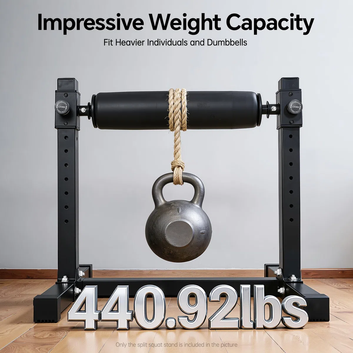 Bulgarischer Split Squat Stand, Single Leg Squat Roller Stand mit 9 Verstellbaren Rollenhöhen Lower Body Specialty Machine für Kniebeugen Beinausfallschritte