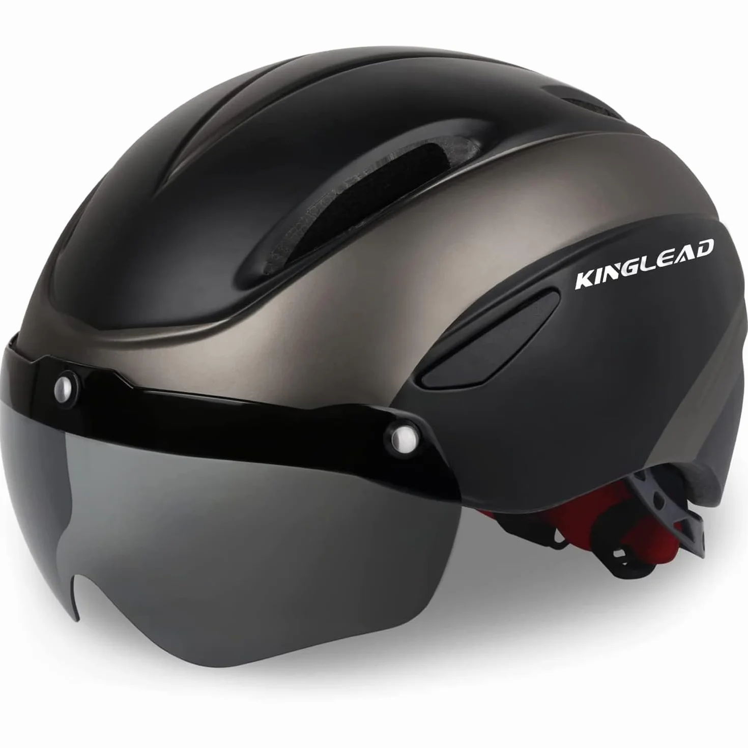 Fahrradhelm Herren Damen mit Abnehmbarem Magnetischem Visier, Ultraleichter Verstellbarer Bike Helm, Atmungsaktiver Radhelm für Erwachsene