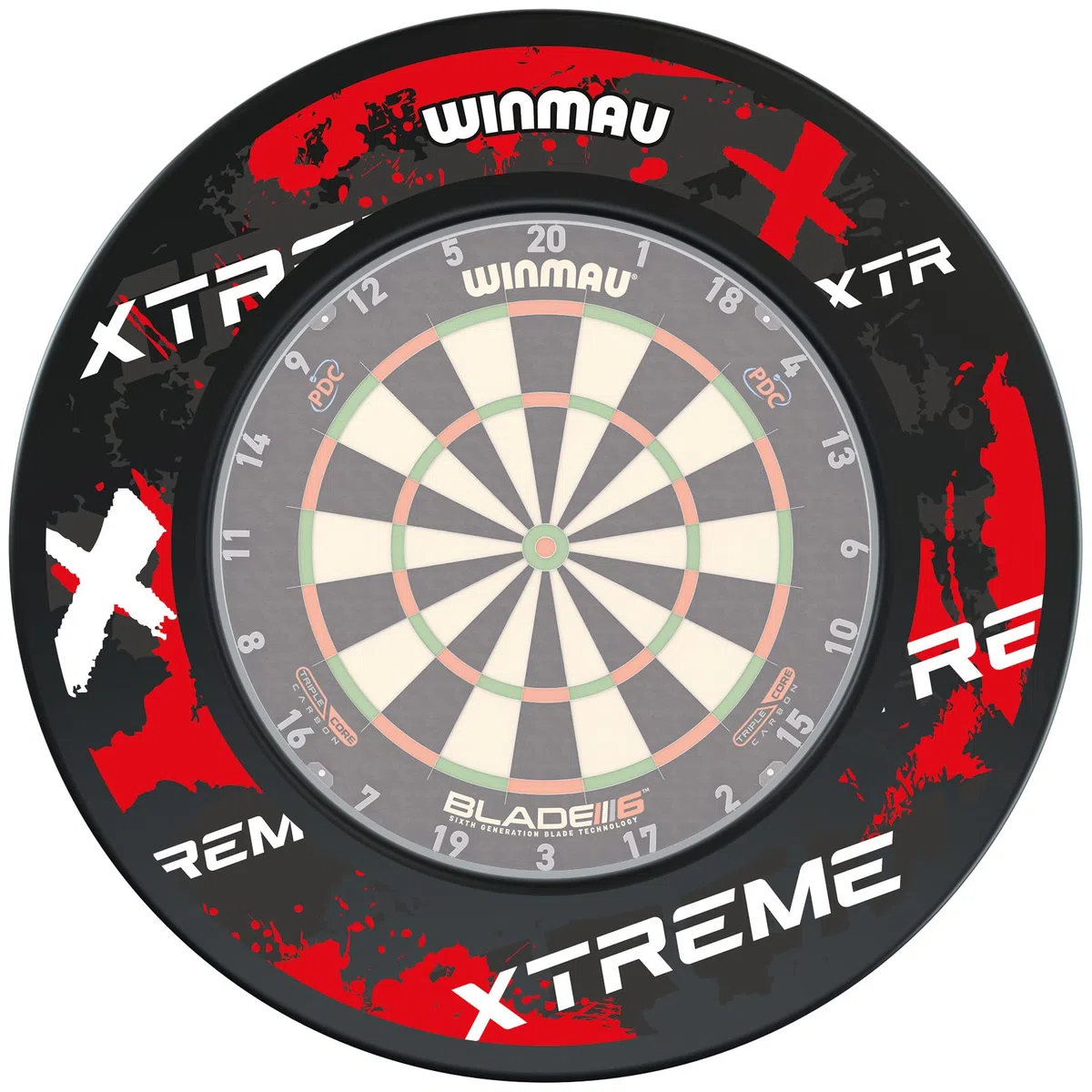 WINMAU Dartboard Surround Ring Xtreme/Outshot/MvG - extra starker Schutzring & Wandprotektor für Dartscheibe, widerstandsfähiges Dart Surround Zubehör, professionell, Design-Editionen, mehrere Farben