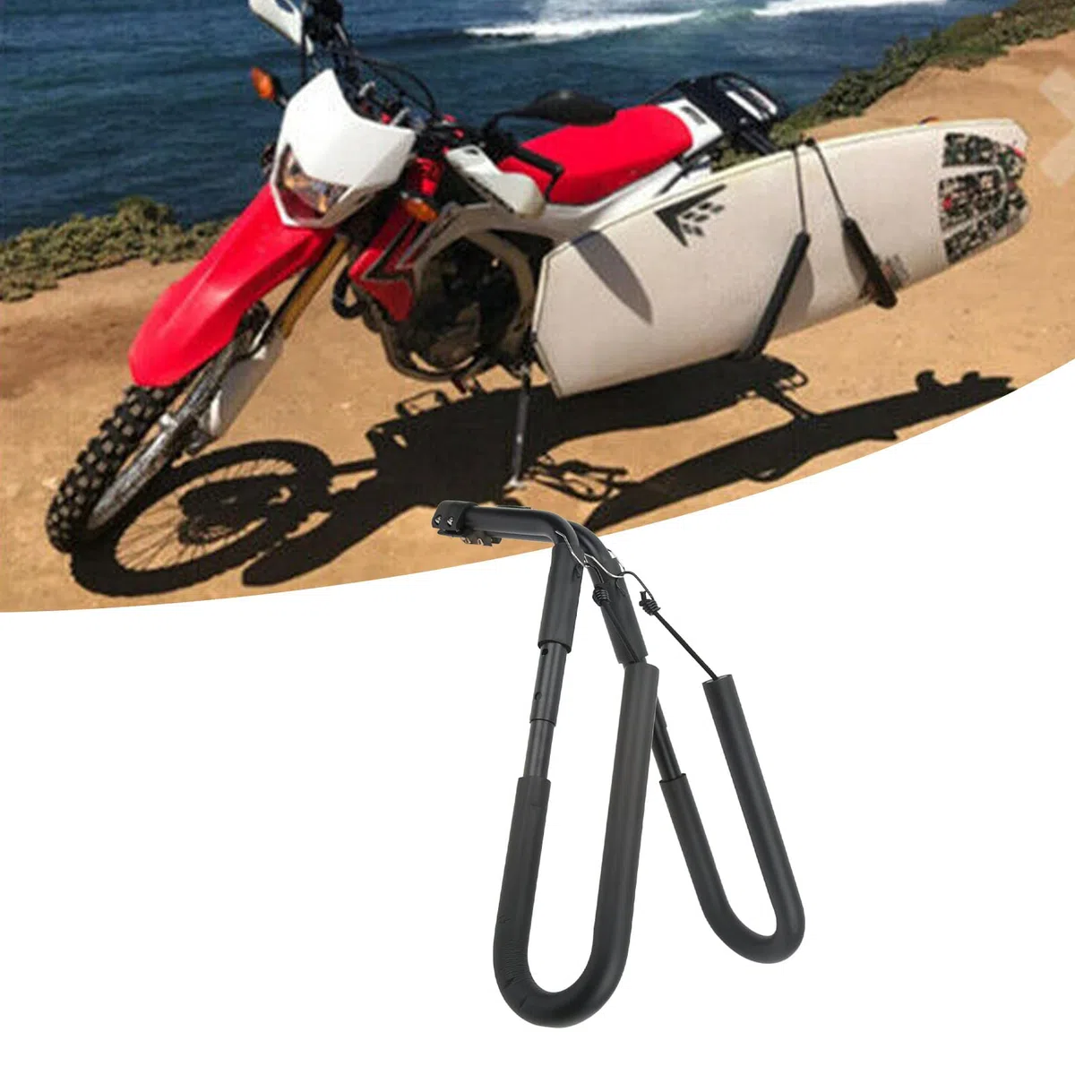 Surfboard Fahrradregal Fahrrad Fahrrad Surfboard Mount Halter Professionell Hochleistungsumnehmbare Surf Board Fahrradhalter für Roadbikes Mountainbikes Schwarz