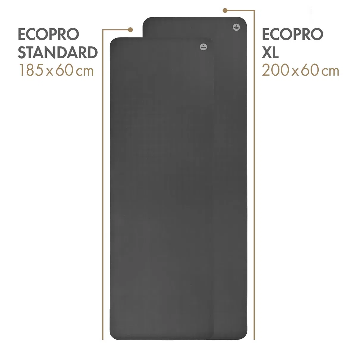 Bodhi Yogamatte ECO PRO XL | Extrem Rutschfester Naturkautschuk | Extra Lang | Ökologisch | Profi-Matte für Yoga & Pilates | Ideal für dynamisches Yoga | 200 x 60 x 0,4 cm