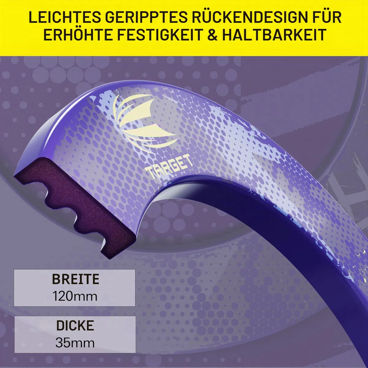 Target Darts Luke Littler Dartboard Surround | The Nuke Dart Board Schutzring, kompatibel mit Allen Steeldarts Dartscheiben, lila & gelbe Dart Surrounds, einfach installierende Wandschutz Außenringe