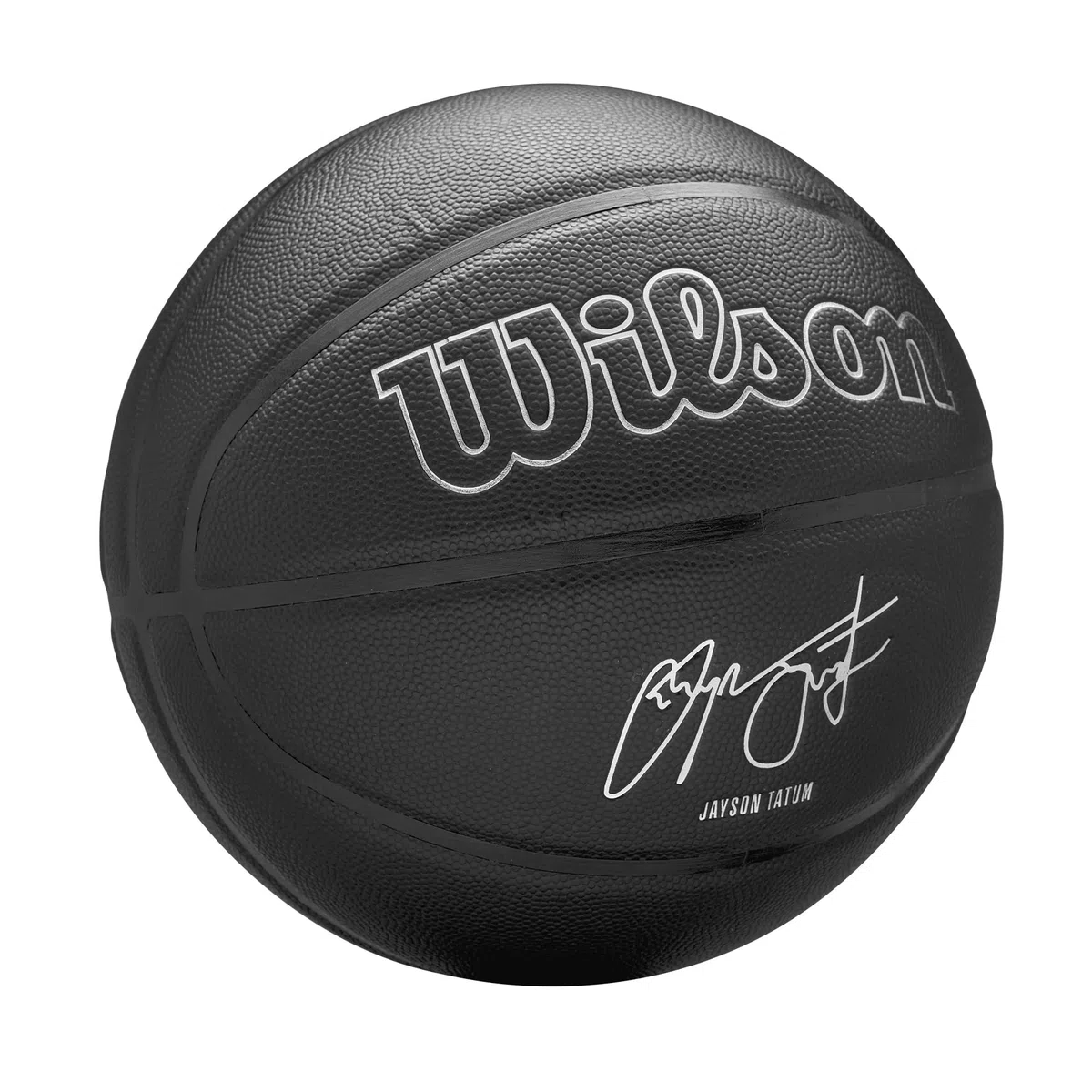 Wilson NBA Player Evergreen Basketball, Mit Pure Feel Bezug, Ideal Für Spiele Im Freien, Wetterfest, Spieler: Tatum, Farbe: Schwarz, Größe: 7