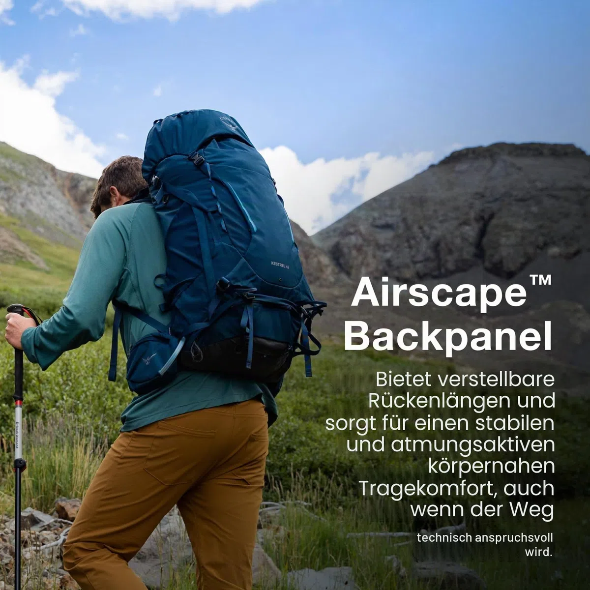 Osprey Herren Kestrel 58 Hiking Pack (1er Pack)