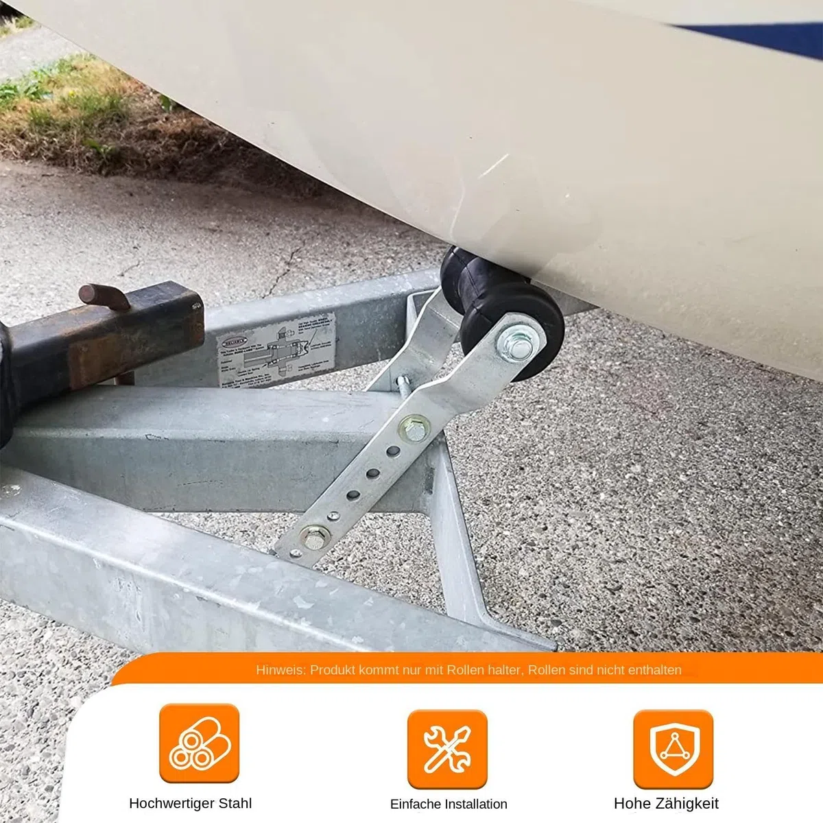 Kielrollen für Bootsanhänger, Gummi-Stopprolle – 5-Zoll-Gummimontagerolle, Gummi-Kielrolle mit Stahlplattenhalterung für Bootsanhänger-Zubehör