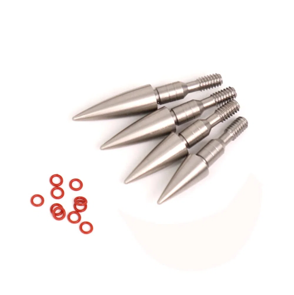 ACCMOS 12Stück Pfeilspitzen für Bogenschießen 70/80/90/100/125/150 Grain Jagd Übung Pfeilspitze Verjüngt Rostfreier Stahl Pfeilspitze